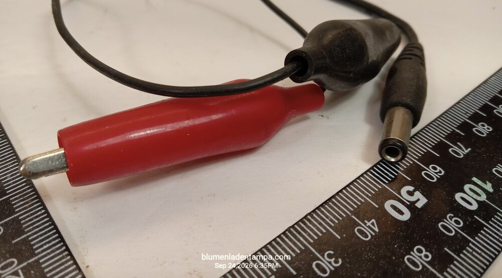 DC Barrel Plug to Alligator Clips Test Lead Cable 5.5mm x 2.1mm 12V 24V
